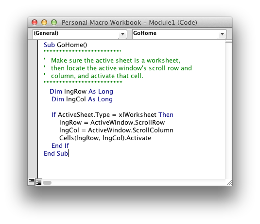 mac excell 2011 creating macro for all workbooks